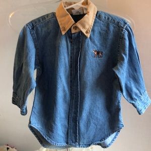 Boys denim shirt size 2T, Kite Strings
